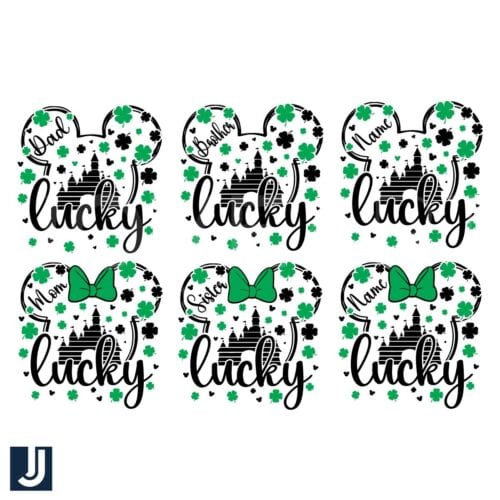 Disney Lucky Family St Patricks Day PNG Bundle