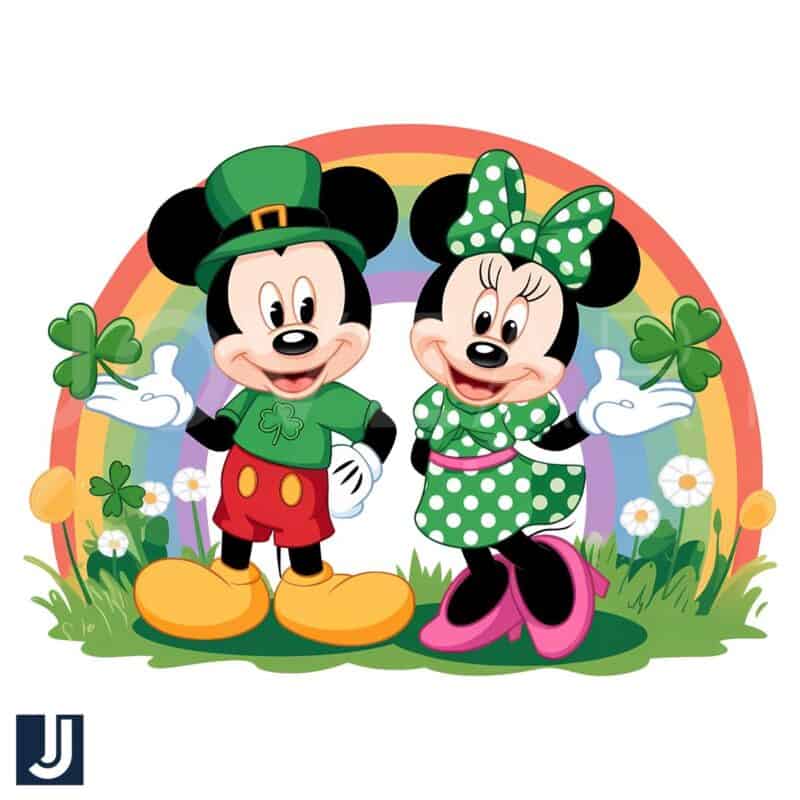 Disney Mickey Minnie Leprechaun Shamrock PNG