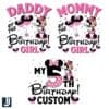 Disney Minnie Birthday Girl Family Bundle PNG