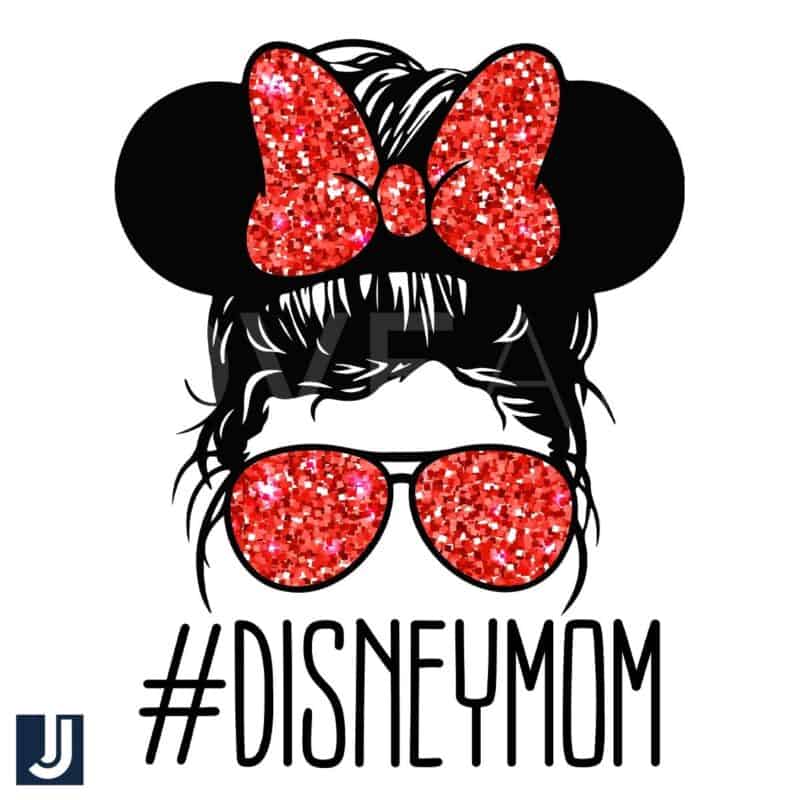 Disney Minnie Mom Messy Bun PNG