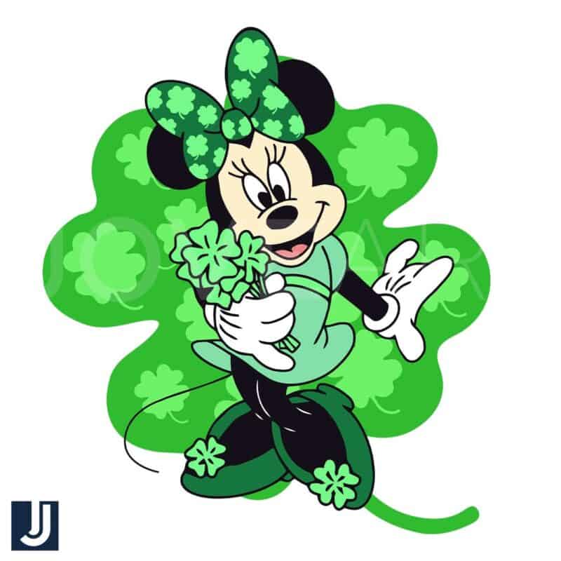 Disney Minnie Mouse Green FourLeaf Clover SVG