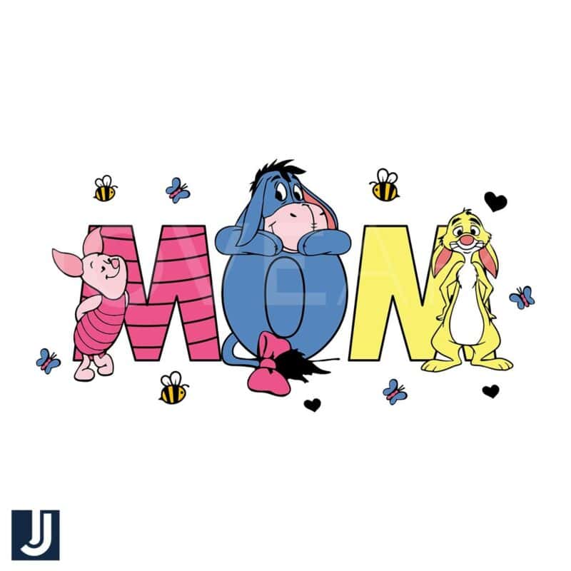 Disney Mom SVG Winnie the Pooh Friends Design