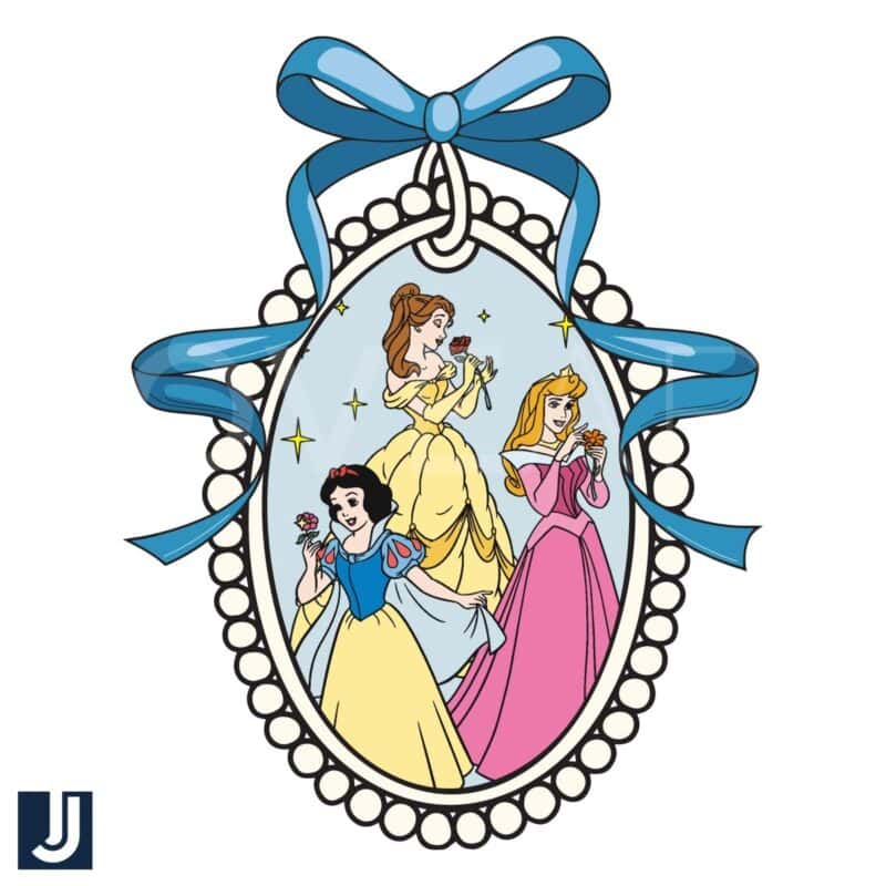 Disney Princess Coquette Bow Mirror PNG Cute Chic Design