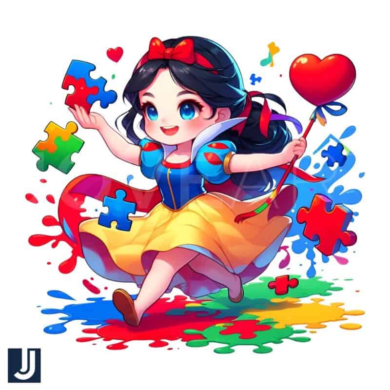 Disney Snow White Princess Autism Puzzle PNG