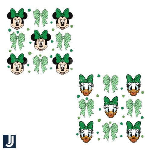 Disney St Patricks Day Coquette Bow PNG