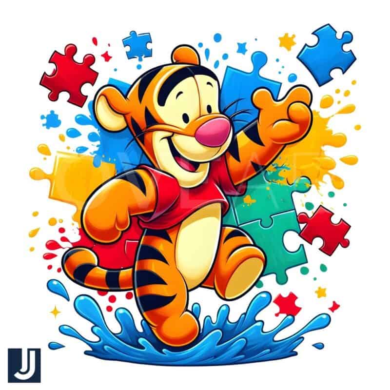 Disney Tigger Winnie Pooh Autism Awareness Png