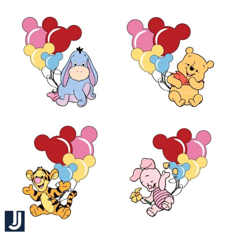 Disney Winnie the Pooh Friends Balloon PNG