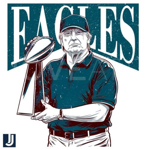 Donald Trump Philadelphia Eagles Super Bowl PNG Design