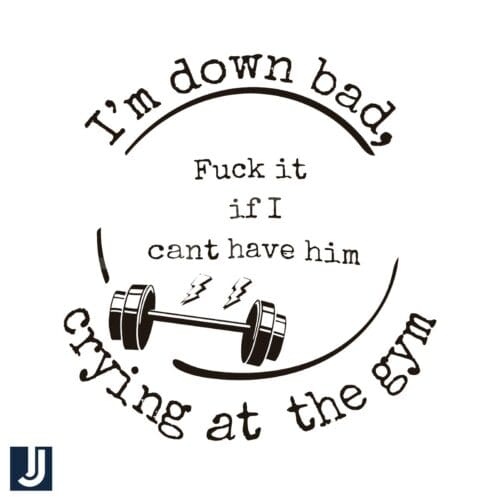 Down Bad Swift Lyrics Crying at the Gym SVG Design