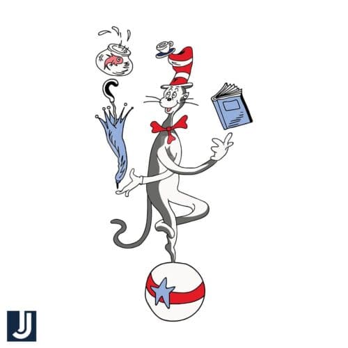 Dr Seuss Cat in the Hat Reading Day SVG Design