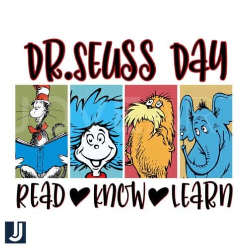 Dr Seuss Day Read Know Learn SVG Design