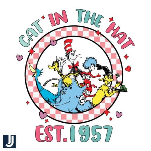 Dr Seuss Friends Cat in the Hat 1957 SVG