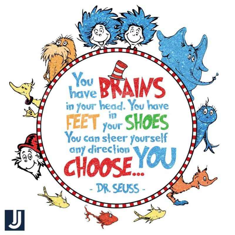 Dr Seuss You Have Brains in Your Heart PNG Design