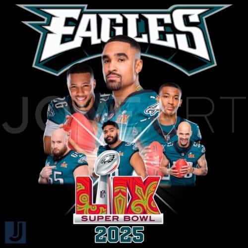 Eagles Football Super Bowl LIX 2025 Champions Team PNG