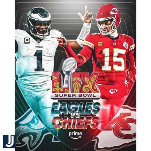 Eagles vs Chiefs Super Bowl LIX Prime Football PNG