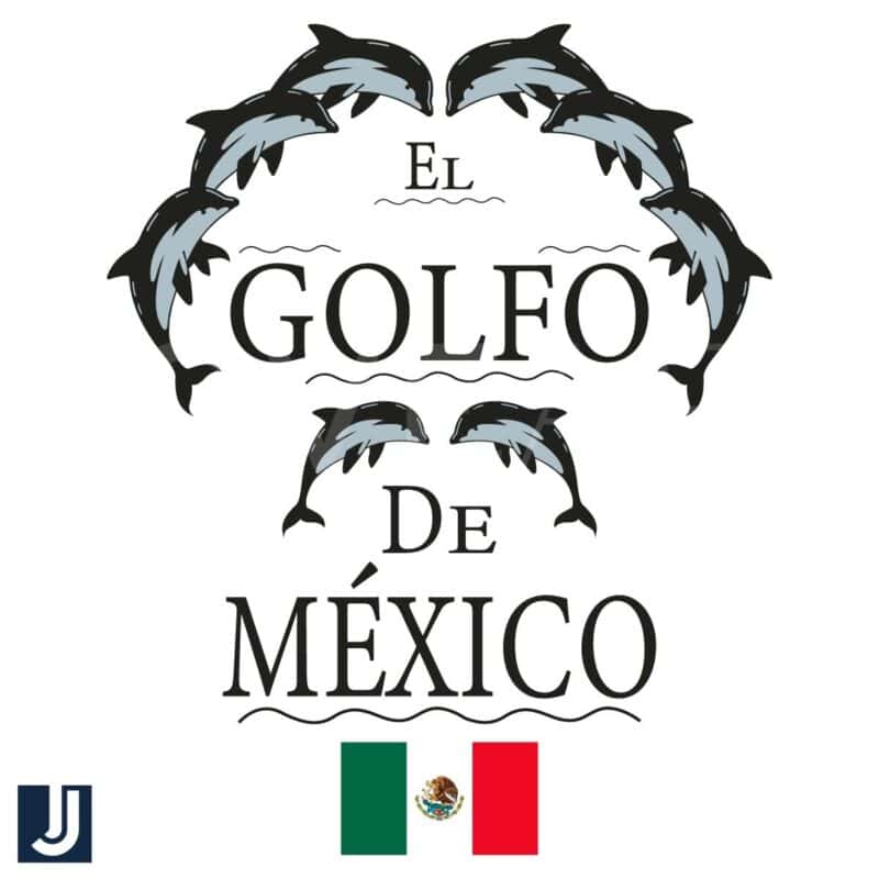 El Golfo de México The Gulf of Mexico SVG Design