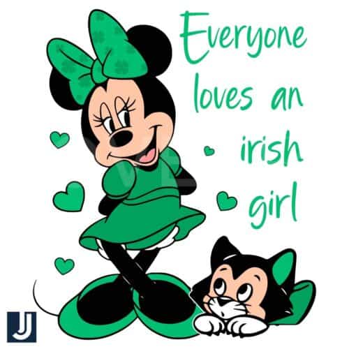 Everyone Loves an Irish Girl Minnie St Patricks Day PNG