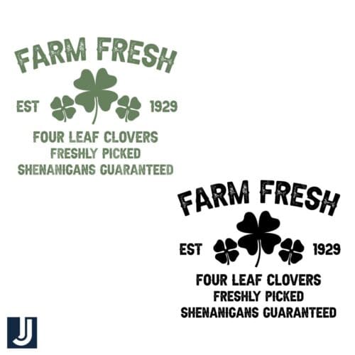 Farm Fresh Four Leaf Clovers SVG for St Patricks Day