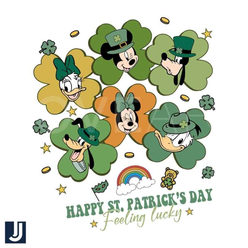 Feeling Lucky Mickey Friends SVG Happy St Patricks Day