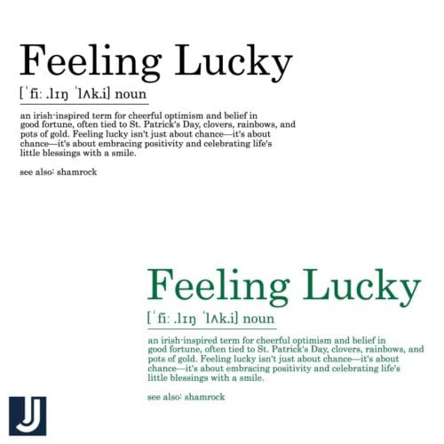 Feeling Lucky Noun Meaning St Patricks Day SVG