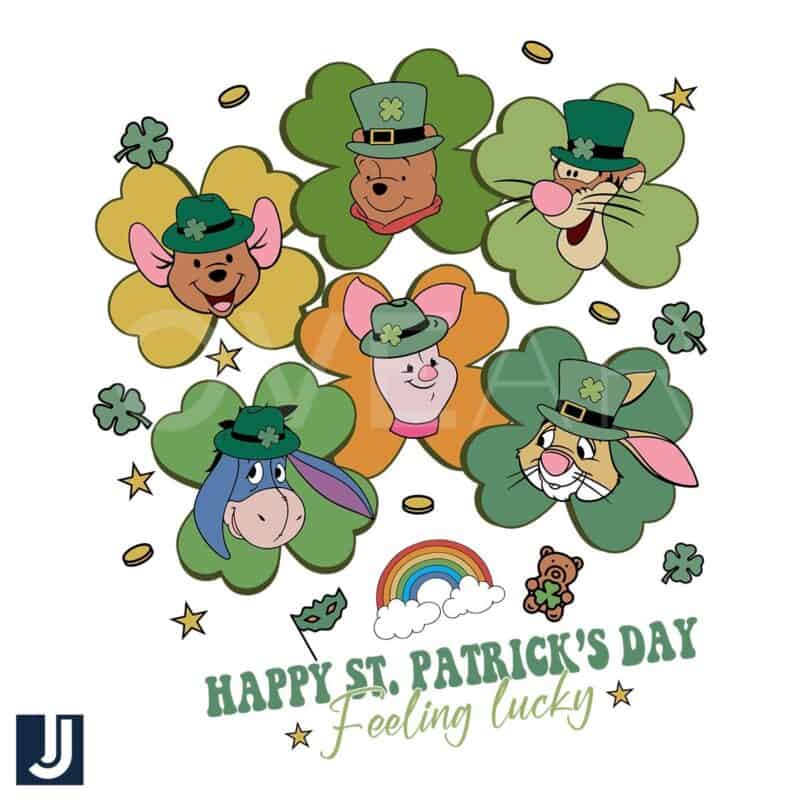 Feeling Lucky Winnie the Pooh St Patricks Day SVG