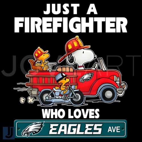 Firefighter Who Loves NFL Philadelphia Eagles Peanuts PNG