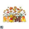 Floral Mama Winnie the Pooh PNG Digital Download