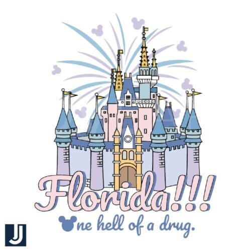 Florida One Hell of a Drug Disney Castle SVG File