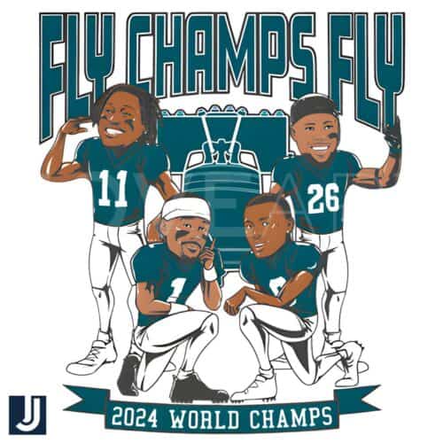 Fly Champs Fly 2024 World Champions Caricatures PNG