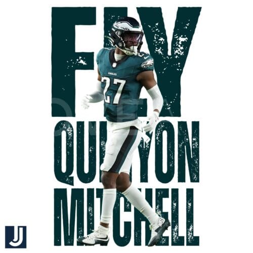 Fly High Quinyon Mitchell Eagles Super Bowl LIX PNG