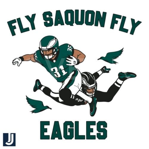 Fly Saquon Fly Eagles Football Player SVG Design