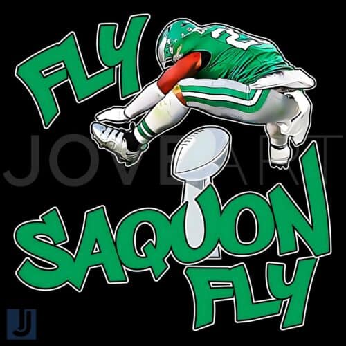 Fly Saquon Fly Eagles Saquon Barkley Super Bowl LIX PNG