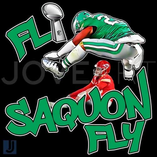 Fly Saquon Fly Eagles Saquon Barkley Super Bowl LIX PNG