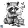 Fock Trump Raccoon Coffee AntiTrump PNG Design
