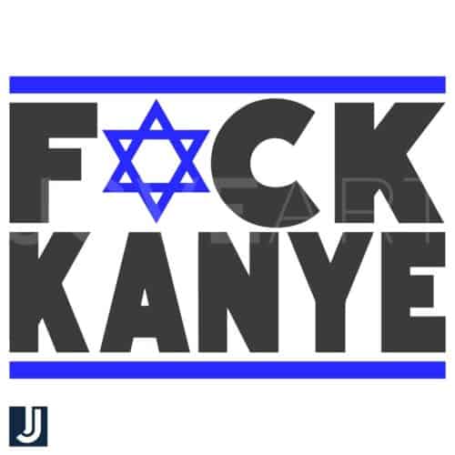 Fuck Kanye Antisemitism Jewish Flag SVG