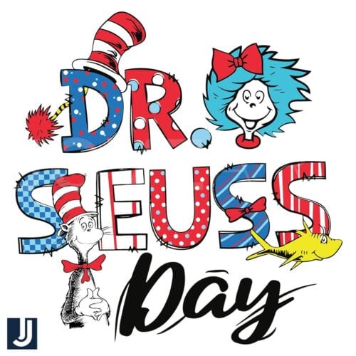 Funny Dr Seuss Day Characters SVG Digital Download