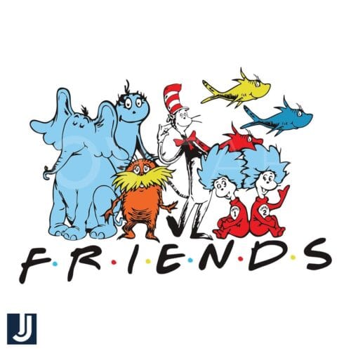 Funny Dr Seuss Friends SVG The Cat in the Hat Design