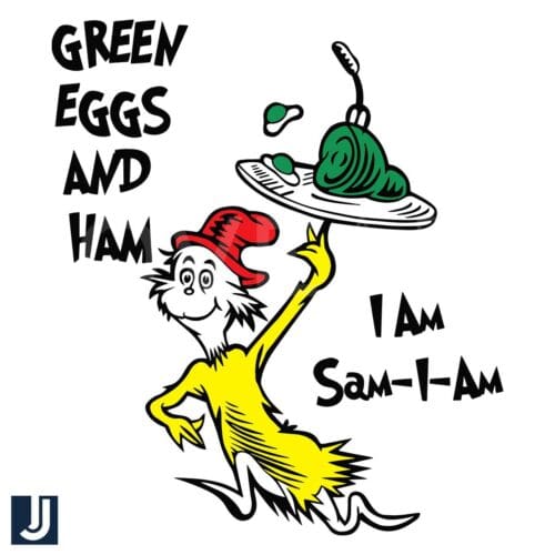 Funny Dr Seuss Green Eggs and Ham SVG Digital File