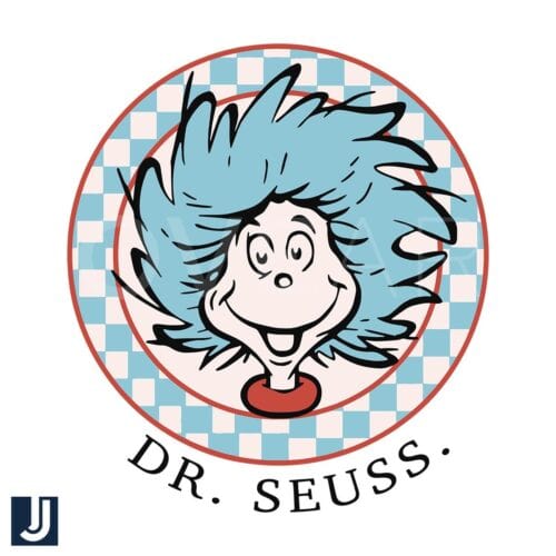 Funny Dr Seuss Thing One Face SVG Digital Download