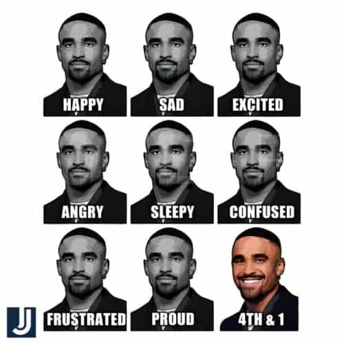 Funny Jalen Hurts Faces Philadelphia Eagles SVGPNG Art