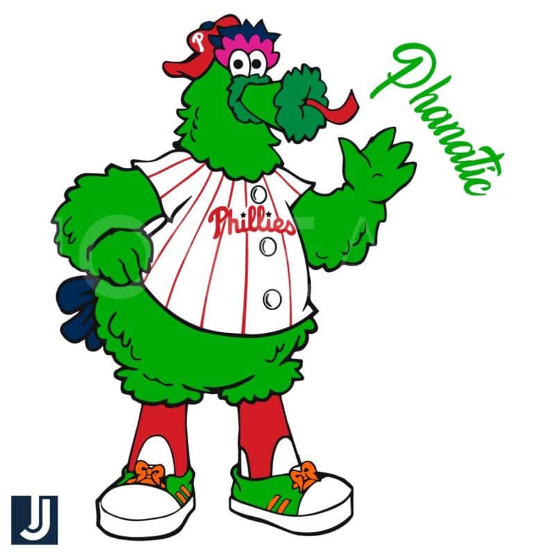 Funny Phillie Phanatic Baseball Cartoon SVG Design