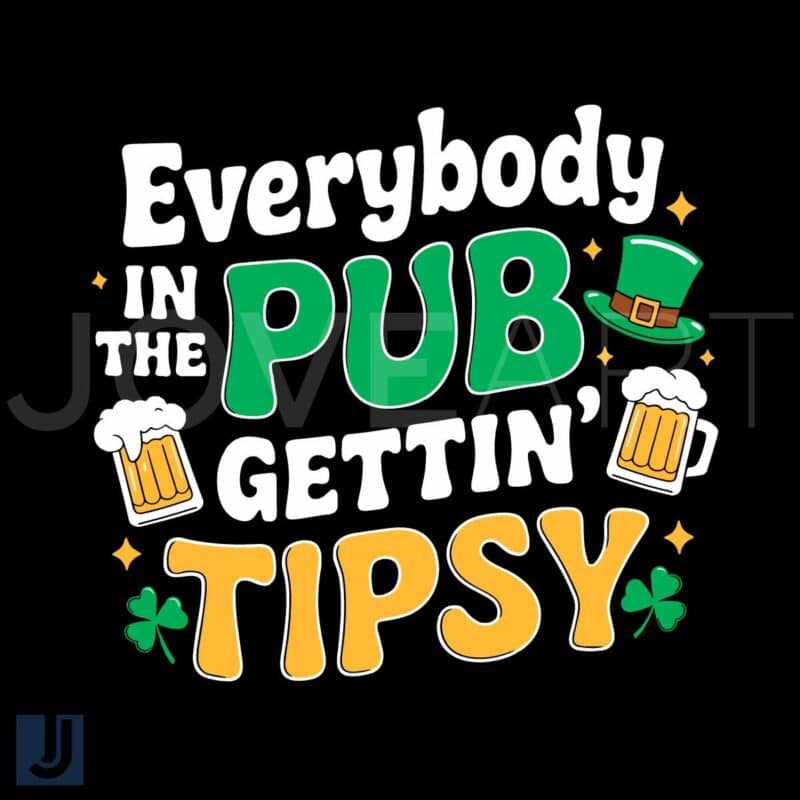 Funny St Patricks Day Pub Party Tipsy Beer Club SVG