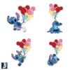 Funny Stitch Disney Balloon PNG Image for Laughs