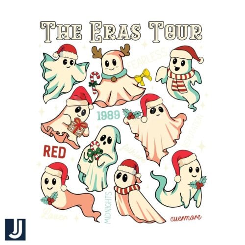 Ghost Eras Tour Christmas SVG Design for Festive Fun