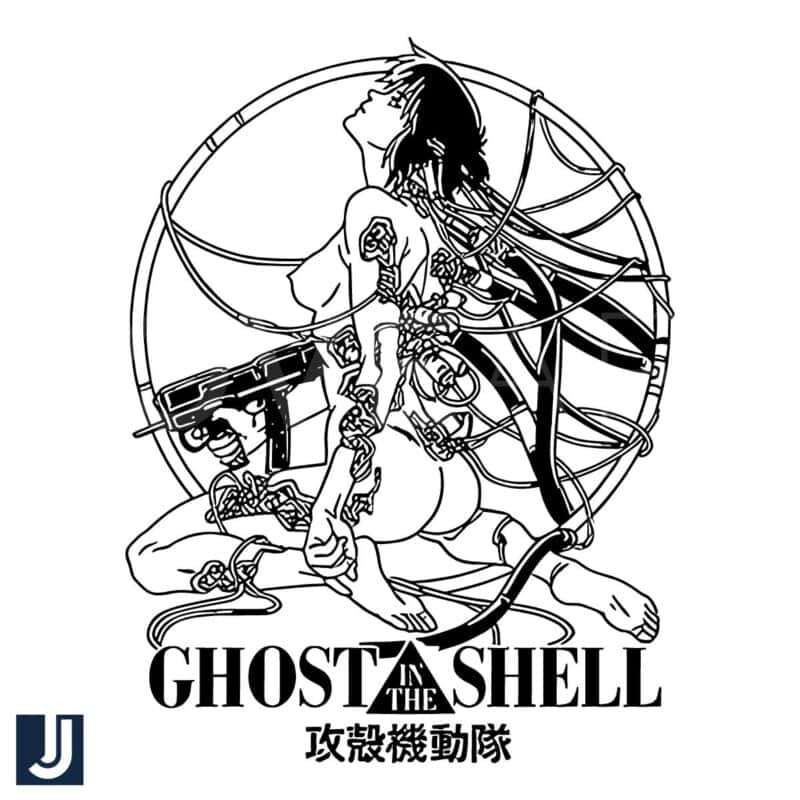 Ghost in the Shell Motoko Kusanagi Anime Manga SVG Design