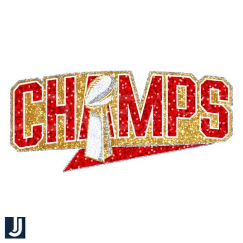 Glitter Champs Kansas City Chiefs PNG Design