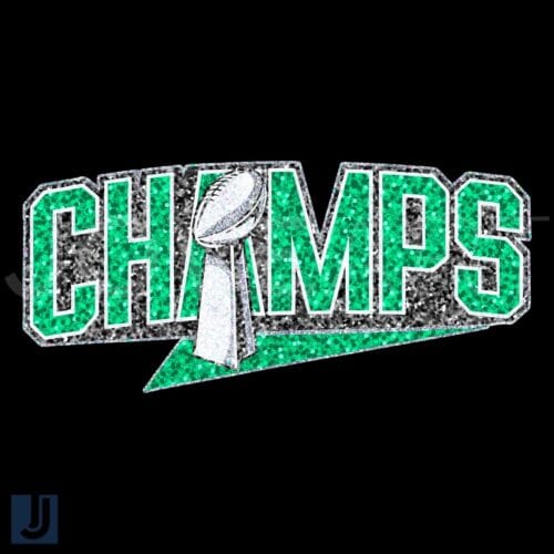 Glitter Champs Super Bowl Trophy Philadelphia Eagles PNG