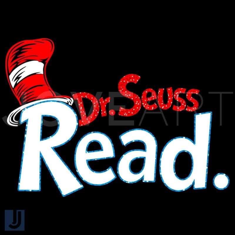 Glitter Dr Seuss Cat in the Hat PNG for Read Across America Day