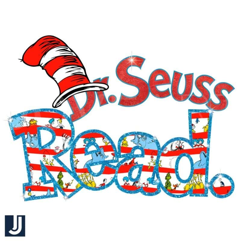 Glitter Dr Seuss The Cat in the Hat Cartoon Character PNG