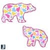 Glitter Mama Bear Colorful Heart PNG